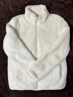 UNIQLO ファーリーフリースフルジップジャケット　オフホワイト