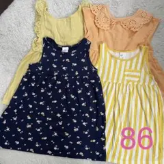 ZARA & H&M ワンピース チュニック86サイズ 4点セット