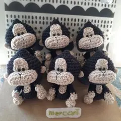 ミニミニ　あみぐるみ　おすわりゴリラさん ミニミニ あみぐるみ おすわりゴリラさん ミニミニあみぐるみ