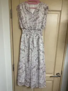 ☆プロポーション　ボディドレッシング☆花柄楊柳ワンピース　PSサイズ