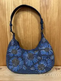 インド製　yukarena ビーズ加工　ハンドバッグ