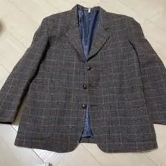 テーラードジャケット ブラウン系 チェック柄