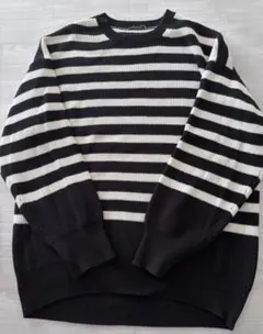 期間限定出品 ドゥーズィエムクラス ブラックボーダーニット