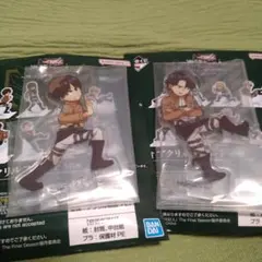 進撃の巨人 一番くじ H賞　エレン・リヴァイセット