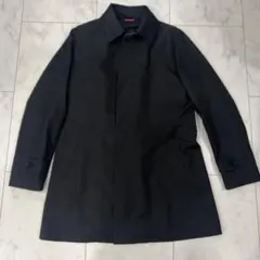 メンズ　ステンカラーコート 黒　ライナー付き　多機能 ミスタージュンコ　美品