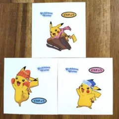 ポケモンパン　デコキャラシール　Winter　ピカチュウ