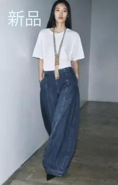 新品タグ付1万1千円！ZARA ザラ＊バルーンデニムパンツ　36