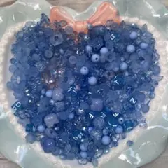 青系ビーズセット 多種類　キティ入ってます
