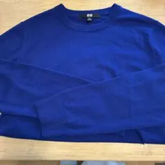 UNIQLO メリノクルーネックセーター　ブルー