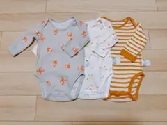 UNIQLO 長袖ボディスーツ 70cm 3set