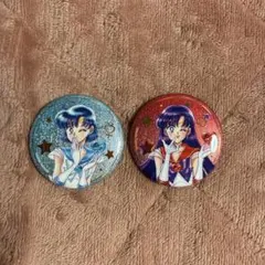 セーラームーン ローソン オーロララメ缶バッジ KISS マーキュリー　マーズ