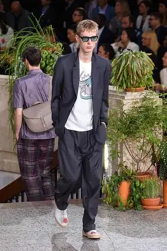 グレー ウィンドウペン チェック カジュアルスーツ