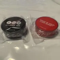 BTS フライングディスクチャレンジ マスキングテープ 黒赤2個セット