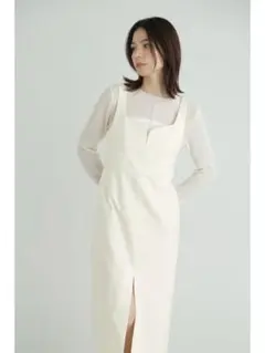 JILL STUART コットンキュプラワンピース ジルスチュアート 白 0 S