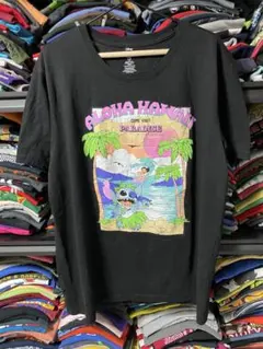 Disney スティッチ ALOHA HAWAII Tシャツ ブラック　XL