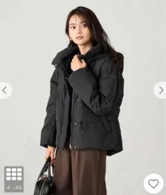 a.v.v　フード付き ブラック ダウンジャケット