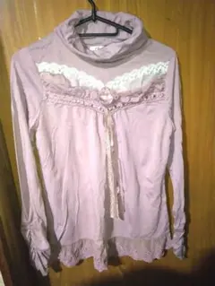 axes femme パープル タートルネック 長袖　Mサイズ