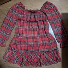 赤チェック　ワンピース　平成　姫ギャル　AKB