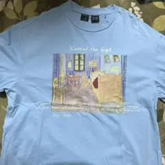 Vincent van Gogh アートプリント Tシャツ 水色