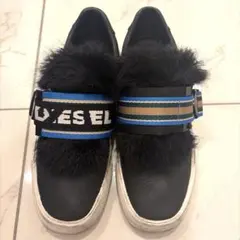 【DIESEL】ディーゼル　ファースリッポン　ブラック　25.5cm