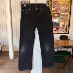 USA製 90's Levi's 501 キッズブラックデニムパンツ