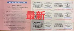東武動物公園　株主優待券　東武鉄道　2026年6月30日まで有効