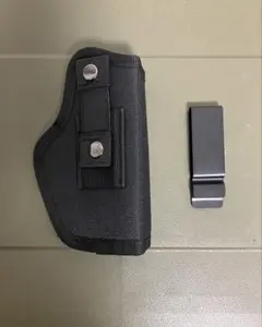 ブラックナイロンホルスター　左右兼用　クリップ付き　エアガン　ガスガン