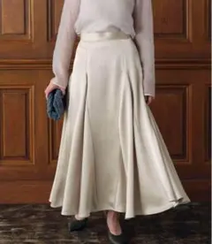 SLOBE IENA habiダブルサテンフレアスカート ロングスカート