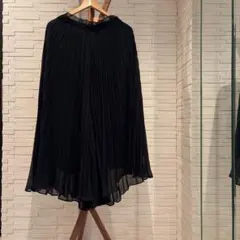 ZARA ブラック プリーツ ロングパンツ