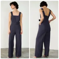極美品✨ダイアグラム　24SS オールインワン　チャコールグレー　オールシーズンのサムネイル