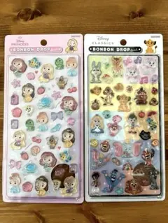 ディズニープリンセス・クラシックス ボンボンドロップシール 2枚セット