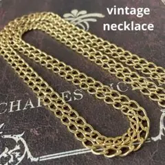 Vintageゴールド ダブル喜平チェーン　ヴィンテージ ネックレス