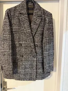 テーラードジャケット ブラック・ホワイト チェック