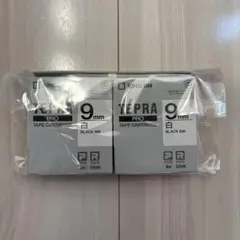 テプラテープ　TEPRA 白色　9mm 2個　新品未使用品
