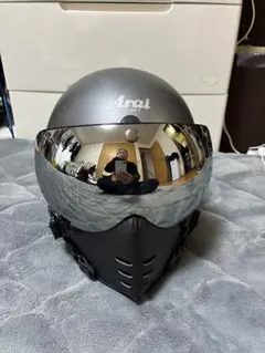 Arai ジェットヘルメット ミラーシールド.クリアシールド.本革フェイス 