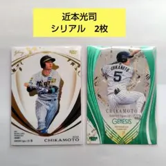 近本光司　阪神タイガース　プロ野球カード　BBM　シリアルナンバーカード　2枚