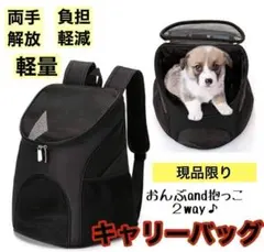 ペット ブラック Sサイズ 軽量 コンパクト犬 猫 リュック スリング 抱っこ紐
