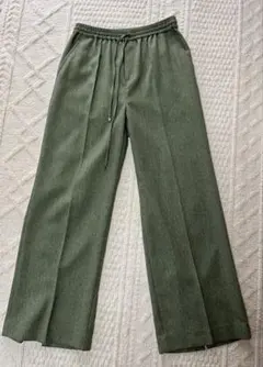 green label relaxing オリーブグリーン ワイドパンツ