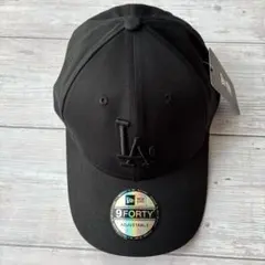 新品タグ付NEW ERA 9FORTY LAキャップ ブラック メンズニューエラ