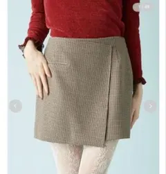 LILY BROWN チェック柄タイトスカート　バリエーションラップスカート