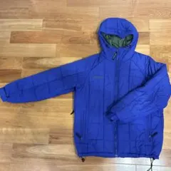 Columbia hooded puffer jacket ブルー　中古美品