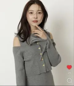 Apuweiser-riche ニットワンピース　グレー