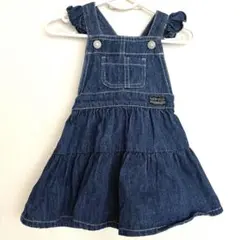 美品！ブリーズ♡デニムワンピース　ジャンパースカート　80センチ