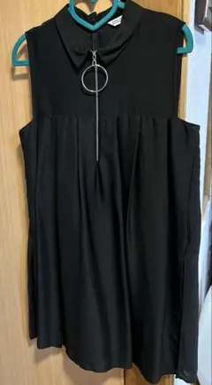 ZARABASICの黒のパンツワンピース