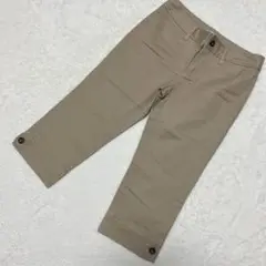 【美品】カジュアル七分丈パンツ シンプルベーシック フェミニンスタイル 36
