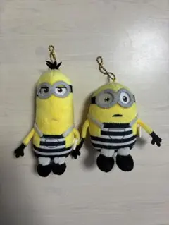 【新品未使用】2個セット ミニオン ぬいぐるみ ストラップ付き キャラクター