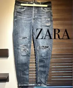 ZARA ザラ　デニム　ダメージ加工　デニムパンツ