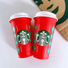 【新品未使用】スタバ ホリデー リユーザブルカップ 2個セット