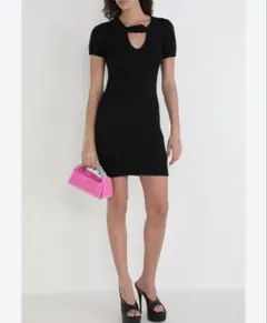 Alexander Wang ブラックキーホール ミニ ニットワンピースのサムネイル