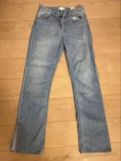 H＆M ライトブルー ストレートデニム パンツ